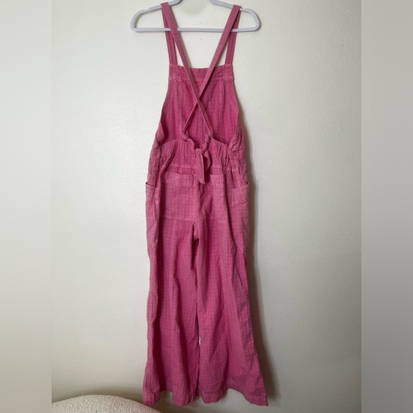 Free People Savannah Cotton Overalls in Pink Size XS - Picture 5 of 7